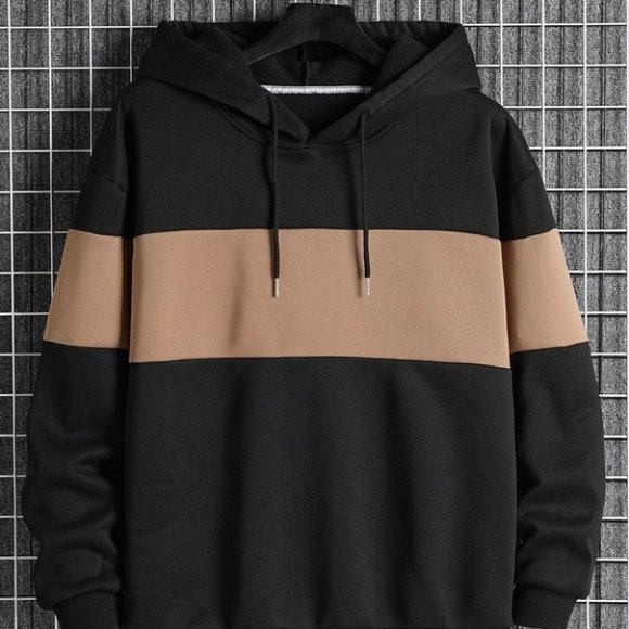 . Other - Black And Brown Mens Thermal Hoodie